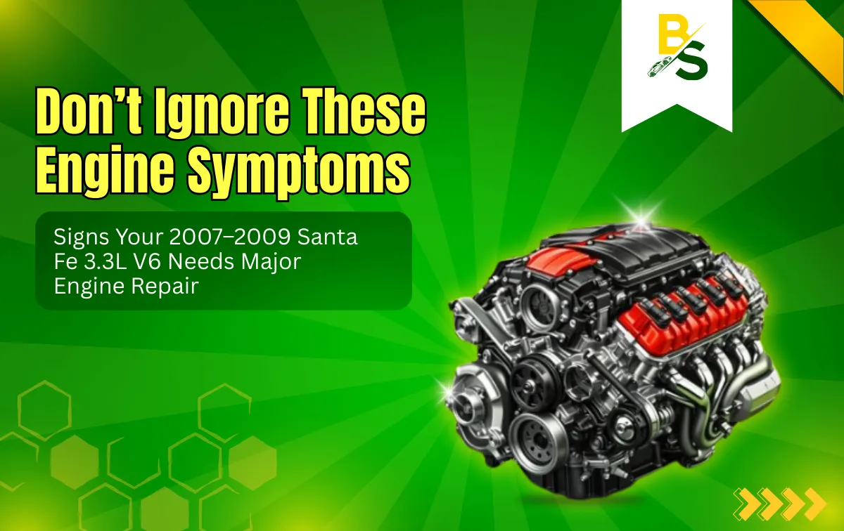 Signs Your 2007–2009 Santa Fe 3.3L V6 Needs Major Engine Repair